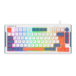 Everest KB-75 Beyaz/Mavi/Turuncu RGB Membrane Oyuncu Klavye