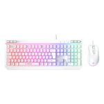 Rampage Seraphic KM-R57 Beyaz RGB Kablolu Mekanik Klavye Mouse Set